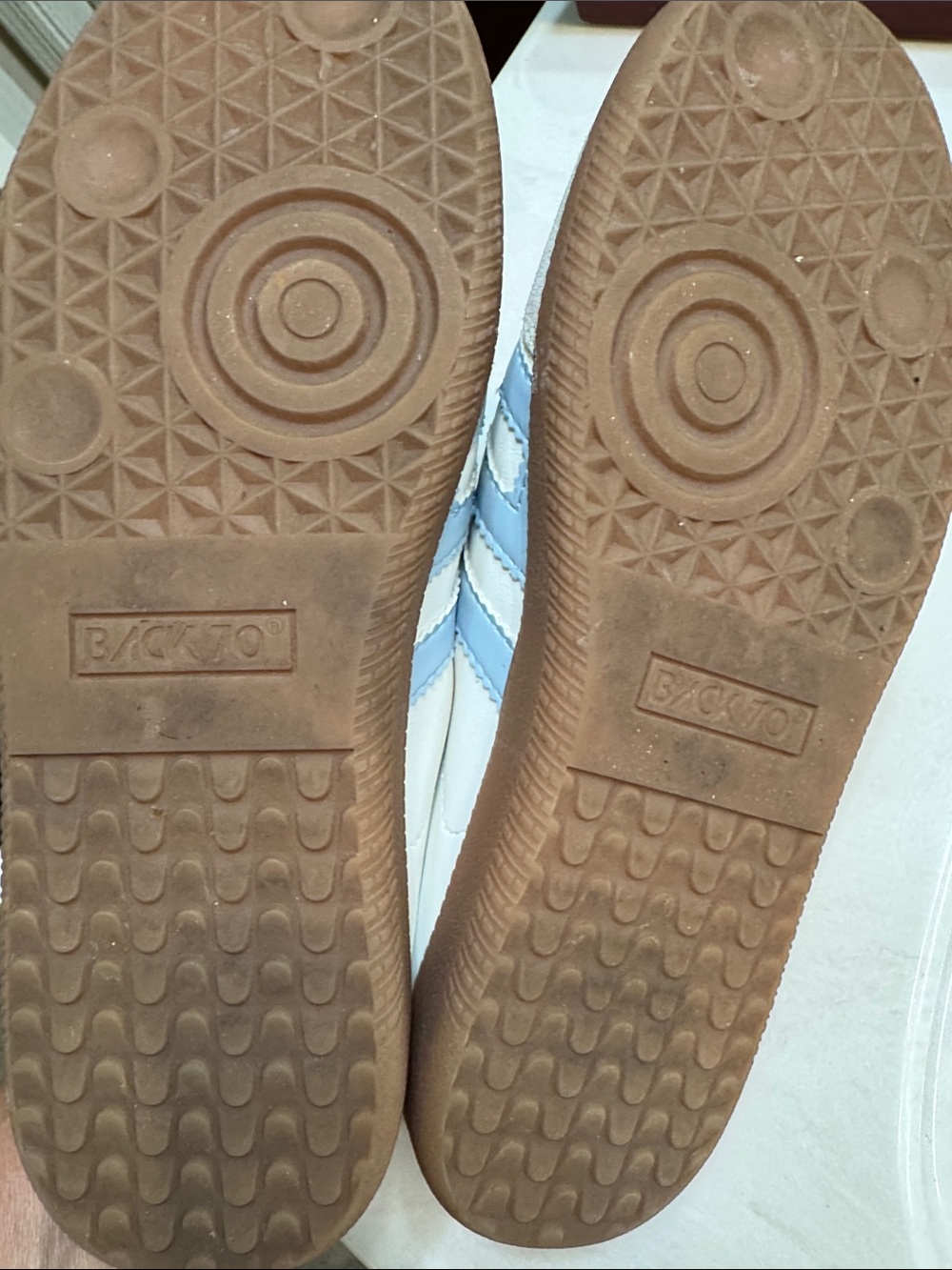 BACK 70 Easter Light Blue & White Lace-Up mule Sneakers - Picture 3 of 4